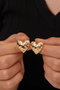 Heliophilia Silver Pendientes de Metal Dorados de 20 mm